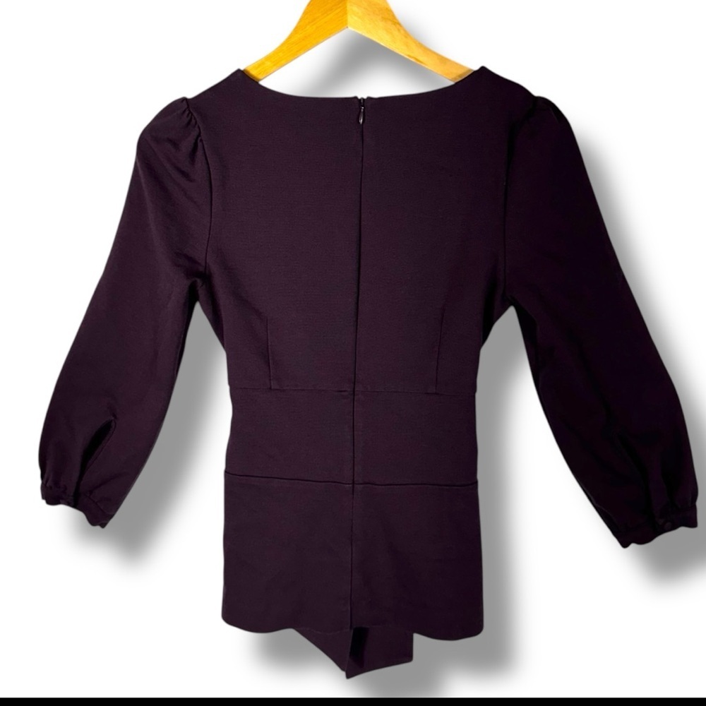 Boden Josephine Boatneck 3/4 Sleeve Ponte Top, Eggplant Purple, Size 4R - Picture 13 of 13